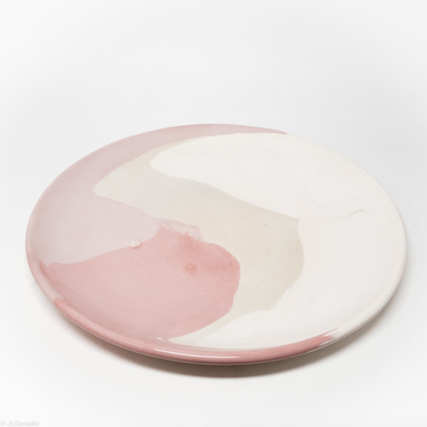 Playing with Pink plate extra large